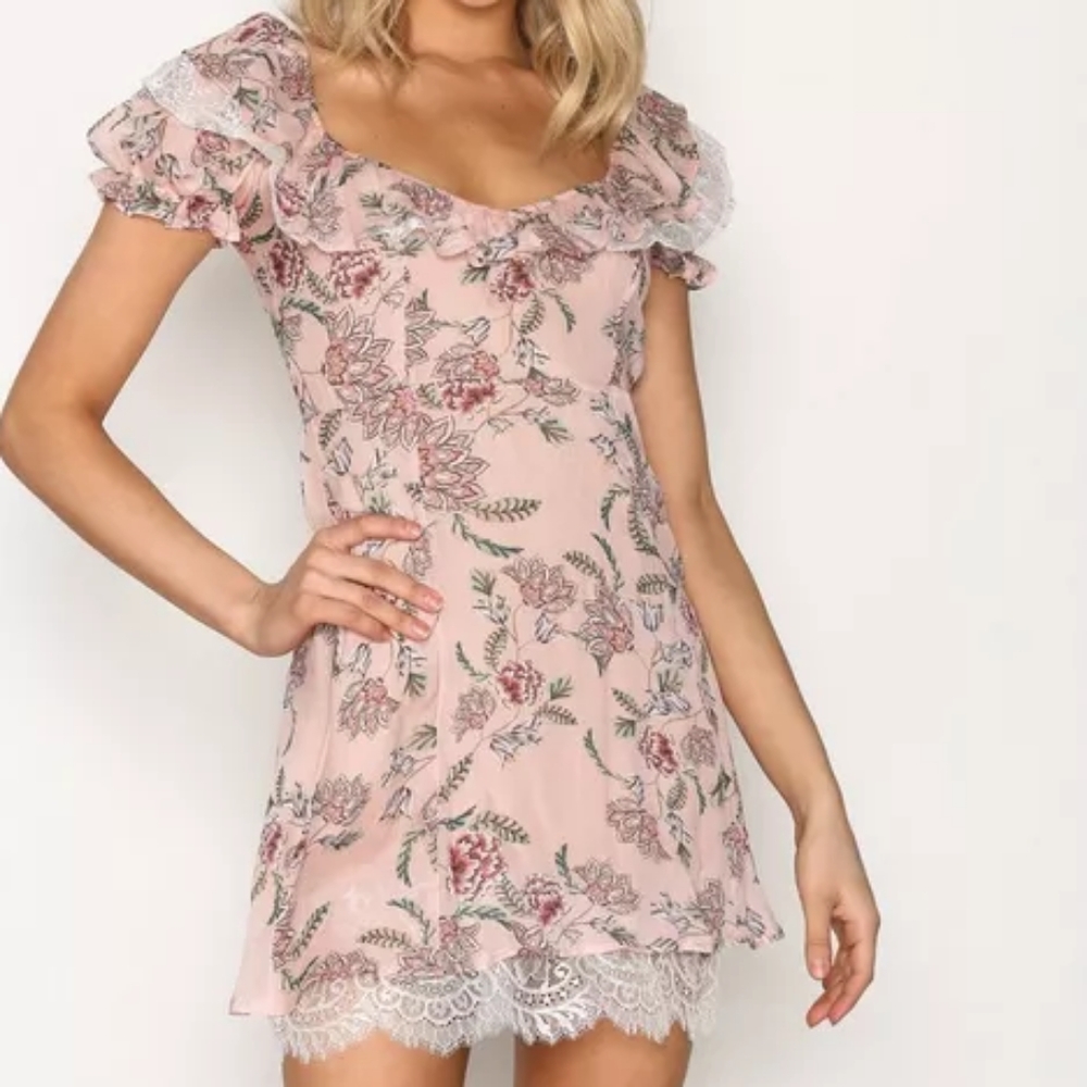 For Love And Lemons Bee Balm Mini Dress